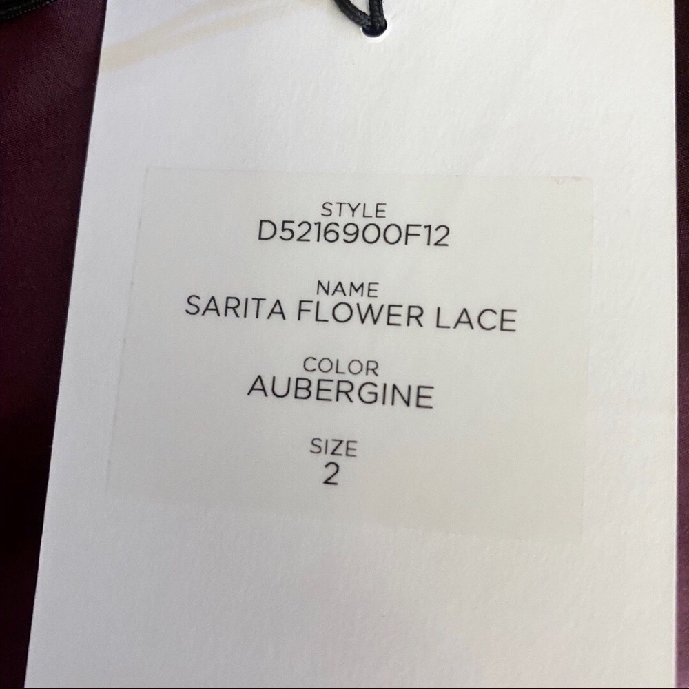 DVF Sarita Flower Lace Dress in Aubergine - Picture 10 of 14